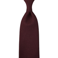 Grenadine / Garza Grossa Tie - Burgundy - Hand-Rolled