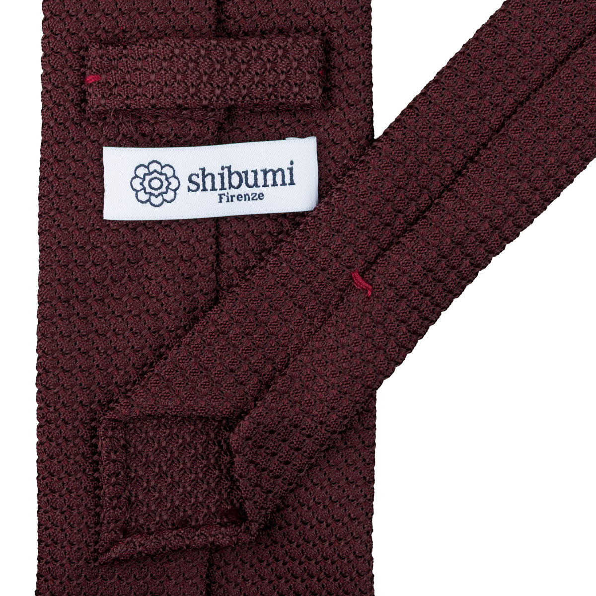 Grenadine / Garza Grossa Tie - Burgundy - Hand-Rolled