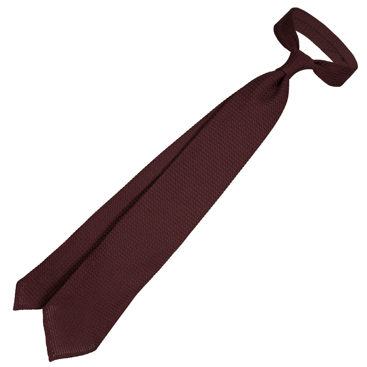 Grenadine / Garza Grossa Tie - Burgundy - Hand-Rolled