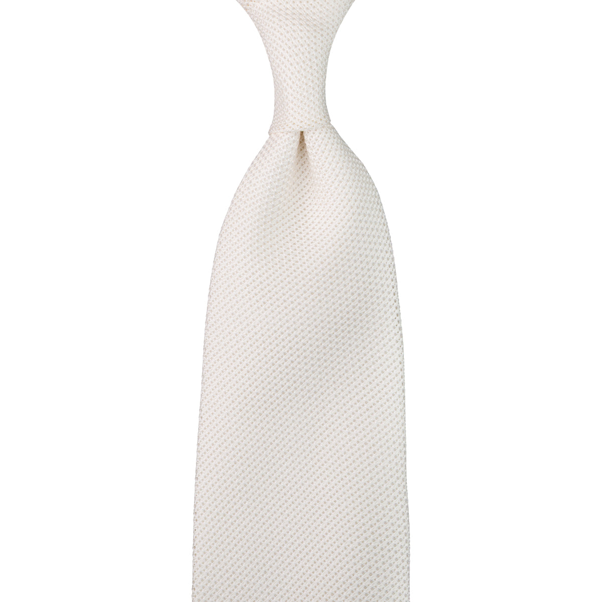 Grenadine / Garza Fina Silk Tie - White - Hand-Rolled