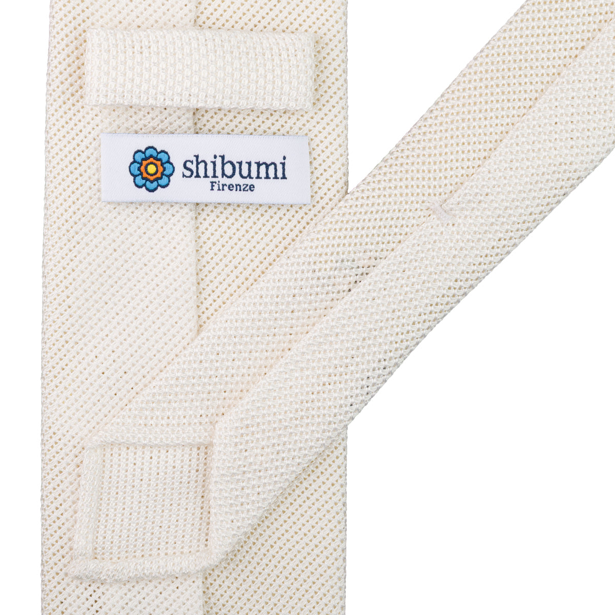 Grenadine / Garza Fina Silk Tie - White - Hand-Rolled