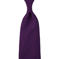 Grenadine / Garza Grossa Tie - Eggplant - Hand-Rolled
