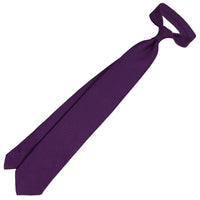 Grenadine / Garza Grossa Tie - Eggplant - Hand-Rolled