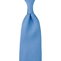 Grenadine / Garza Grossa Tie - Powder Blue - Hand-Rolled