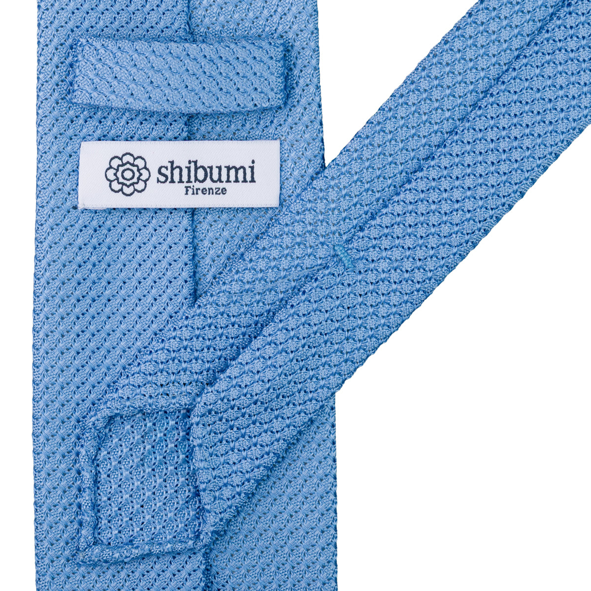 Grenadine / Garza Grossa Tie - Powder Blue - Hand-Rolled