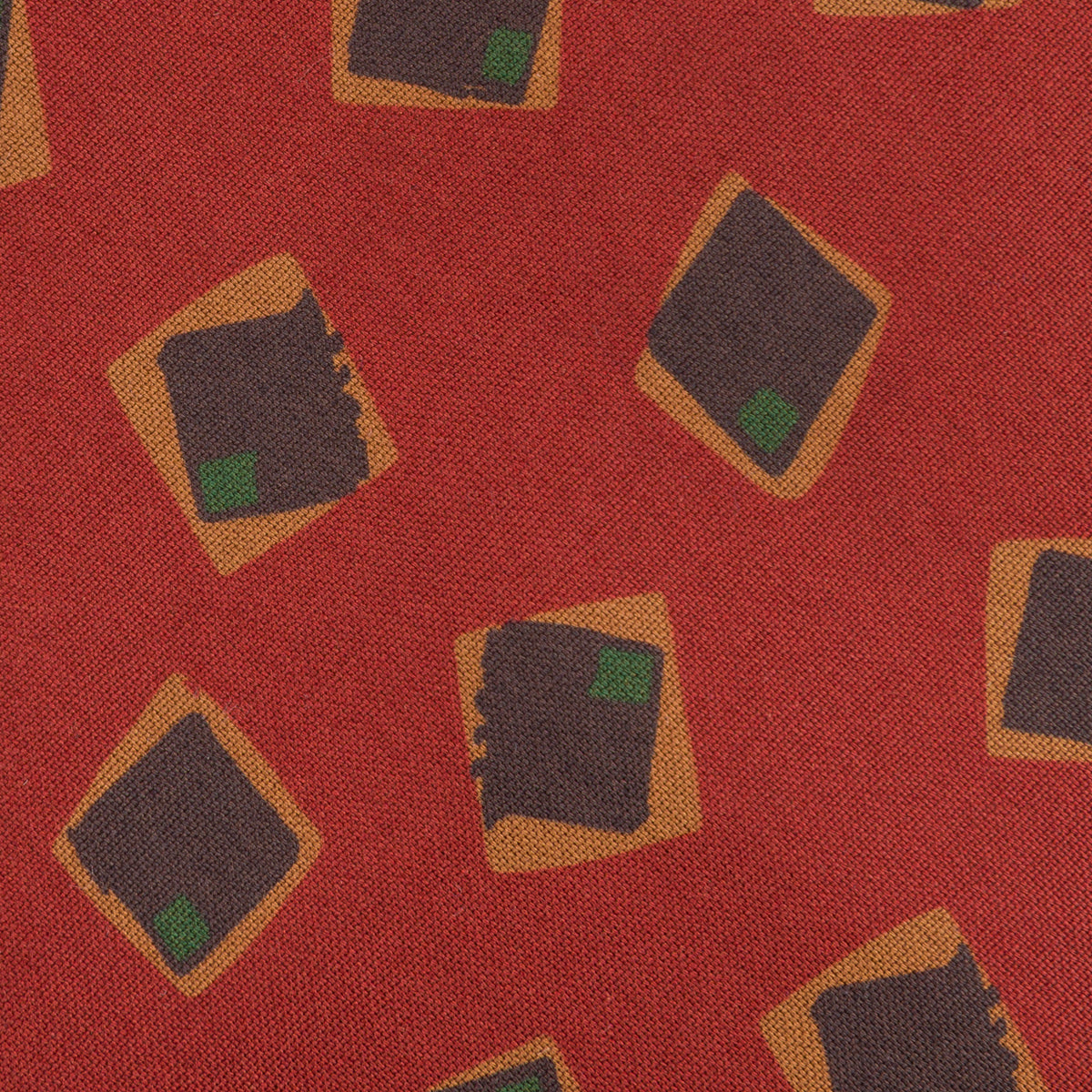 Copper Madder Silk Tie - Red - Hand-Rolled