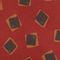 Copper Madder Silk Tie - Red - Hand-Rolled