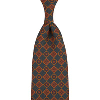 Copper Madder Silk Tie - Navy - Hand-Rolled