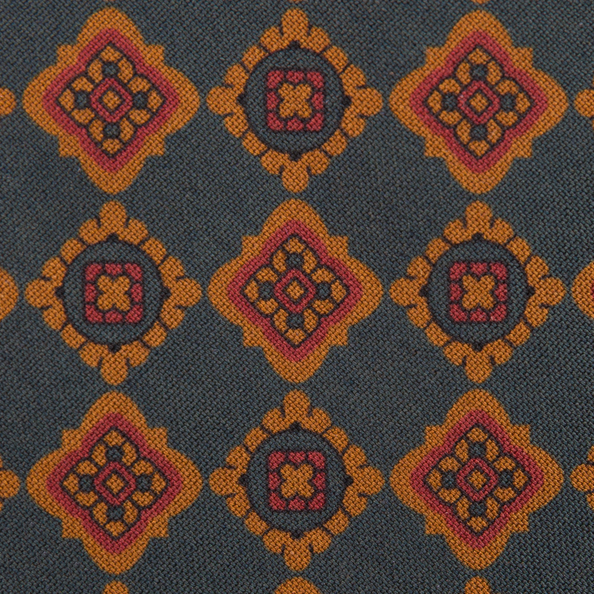 Copper Madder Silk Tie - Navy - Hand-Rolled