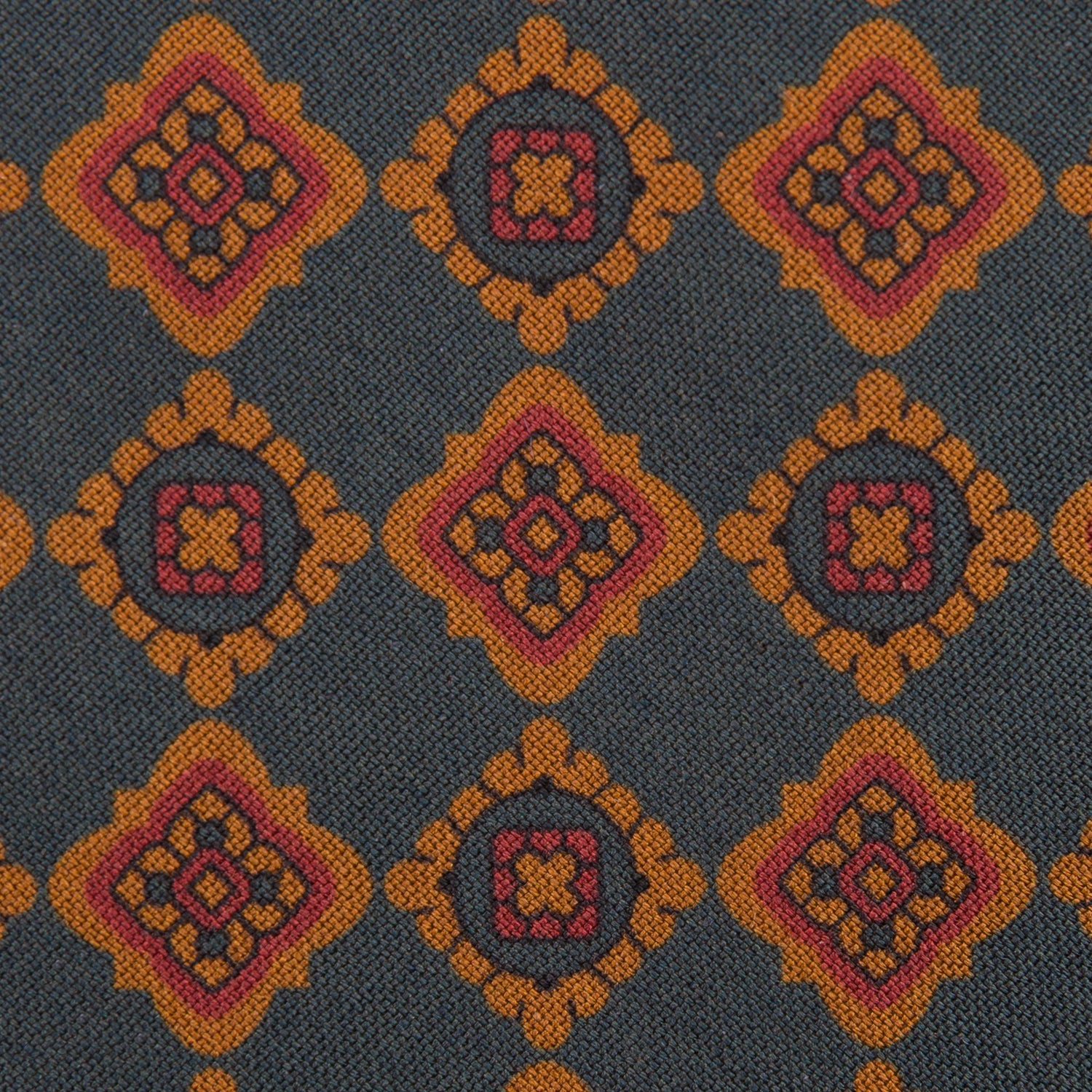 Copper Madder Silk Tie - Navy - Hand-Rolled