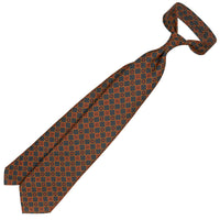 Copper Madder Silk Tie - Navy - Hand-Rolled