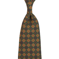 Copper Madder Silk Tie - Gold - Hand-Rolled