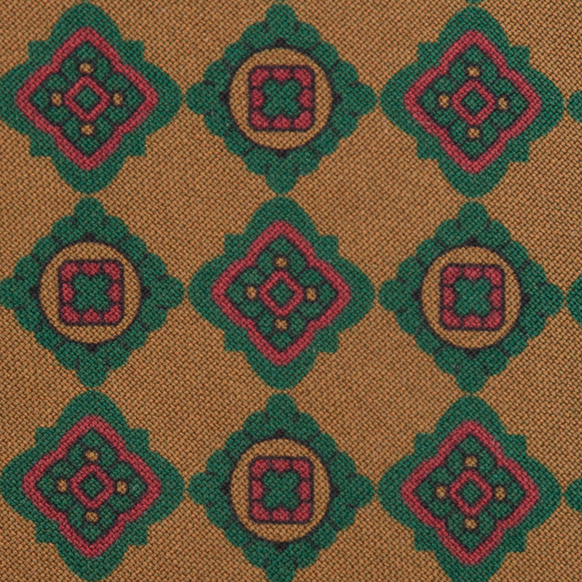 Copper Madder Silk Tie - Gold - Hand-Rolled