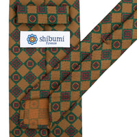 Copper Madder Silk Tie - Gold - Hand-Rolled