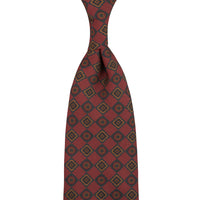 Copper Madder Silk Tie - Burgundy - Hand-Rolled