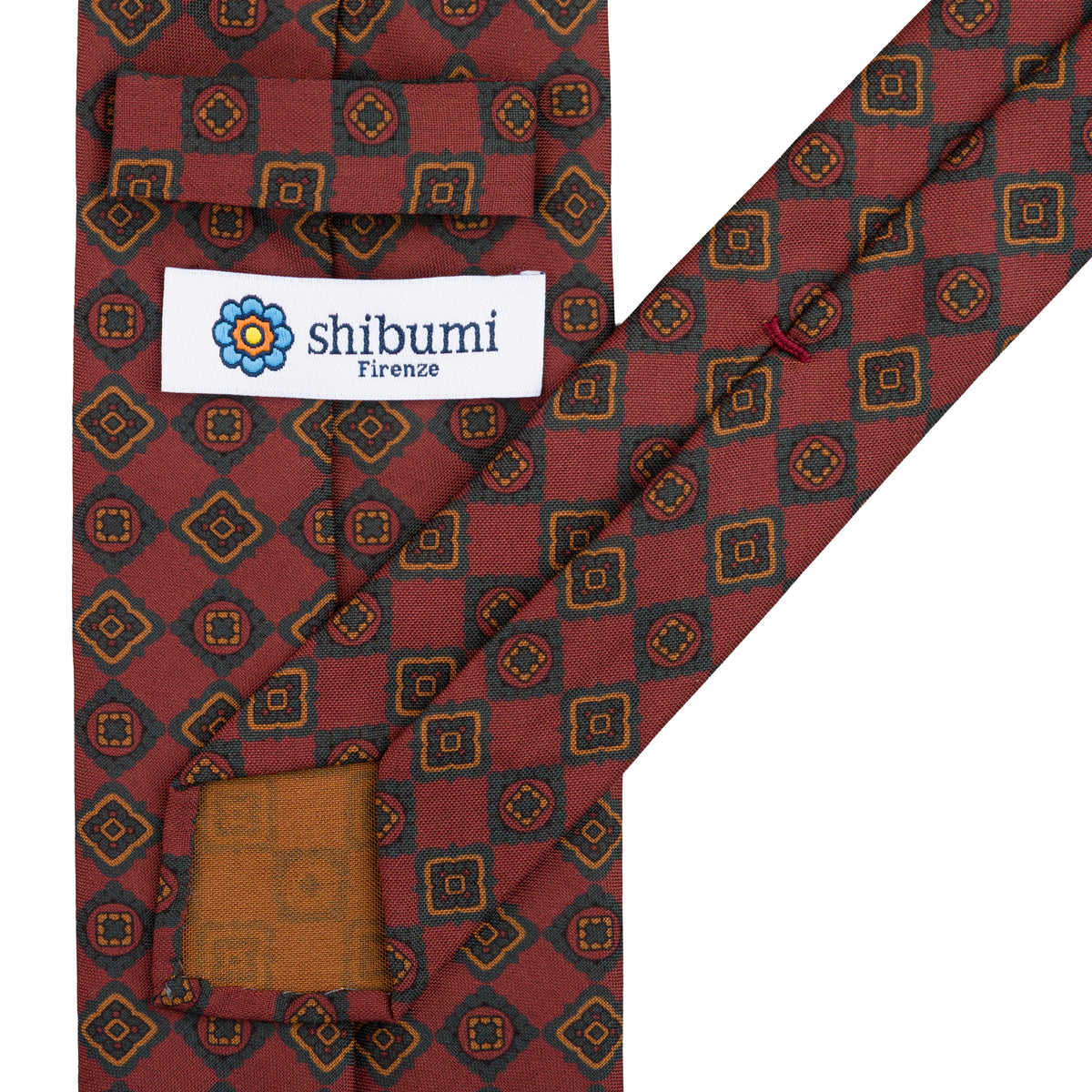 Copper Madder Silk Tie - Burgundy - Hand-Rolled
