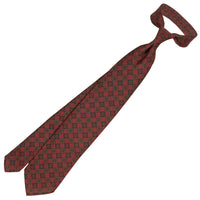 Copper Madder Silk Tie - Burgundy - Hand-Rolled