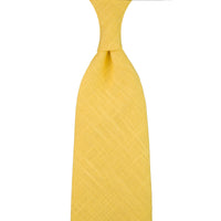 Japanese Ramie Tie - Yellow - Hand-Rolled
