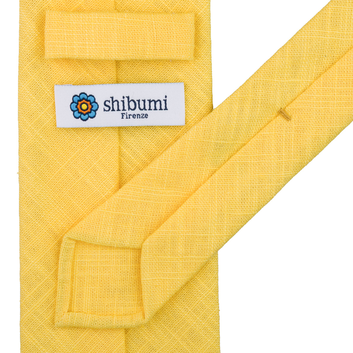 Japanese Ramie Tie - Yellow - Hand-Rolled