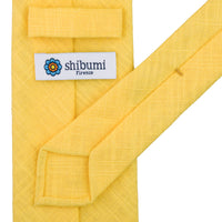 Japanese Ramie Tie - Yellow - Hand-Rolled
