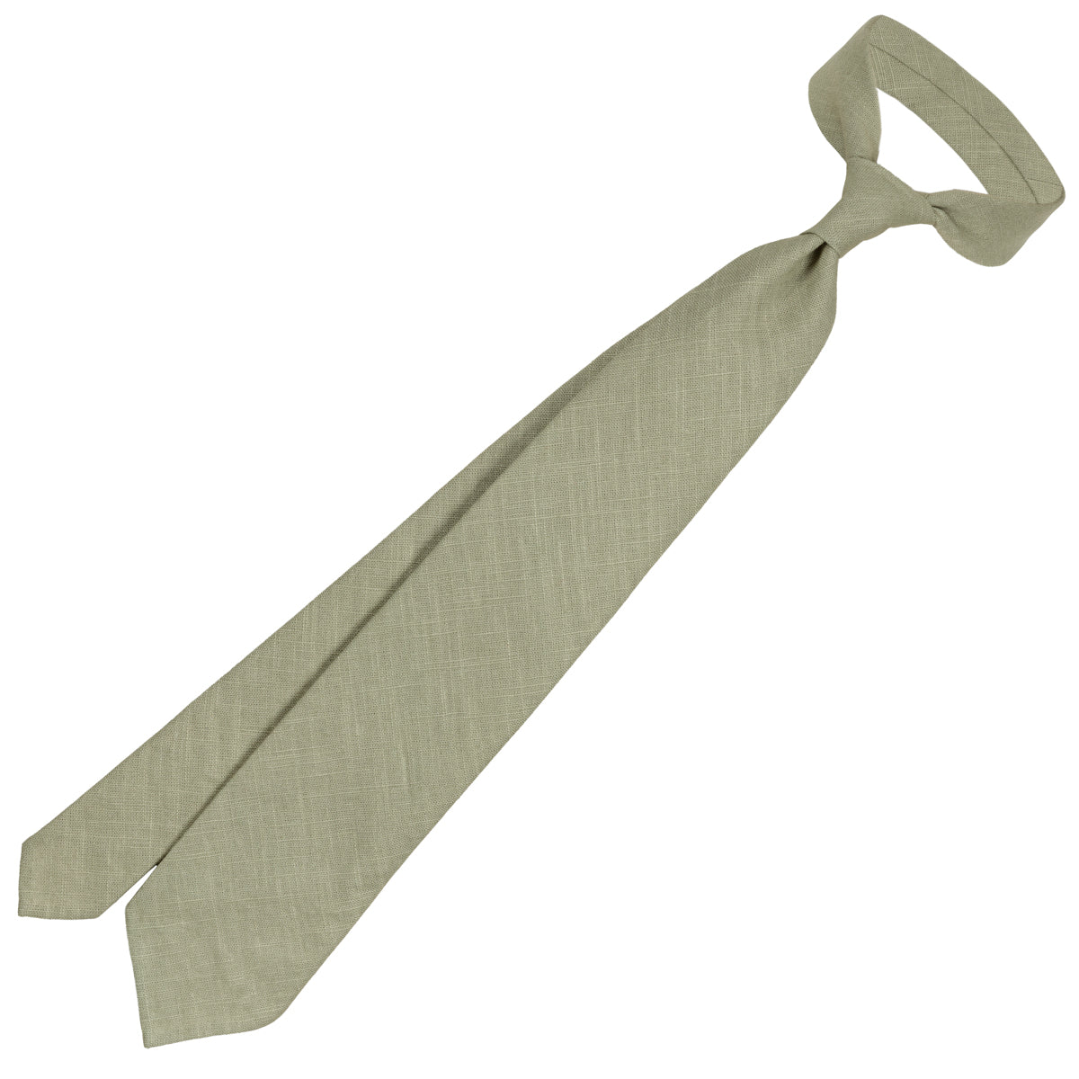 Japanese Ramie Tie - Pistachio - Hand-Rolled