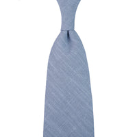Japanese Ramie Tie - Steel Blue - Hand-Rolled