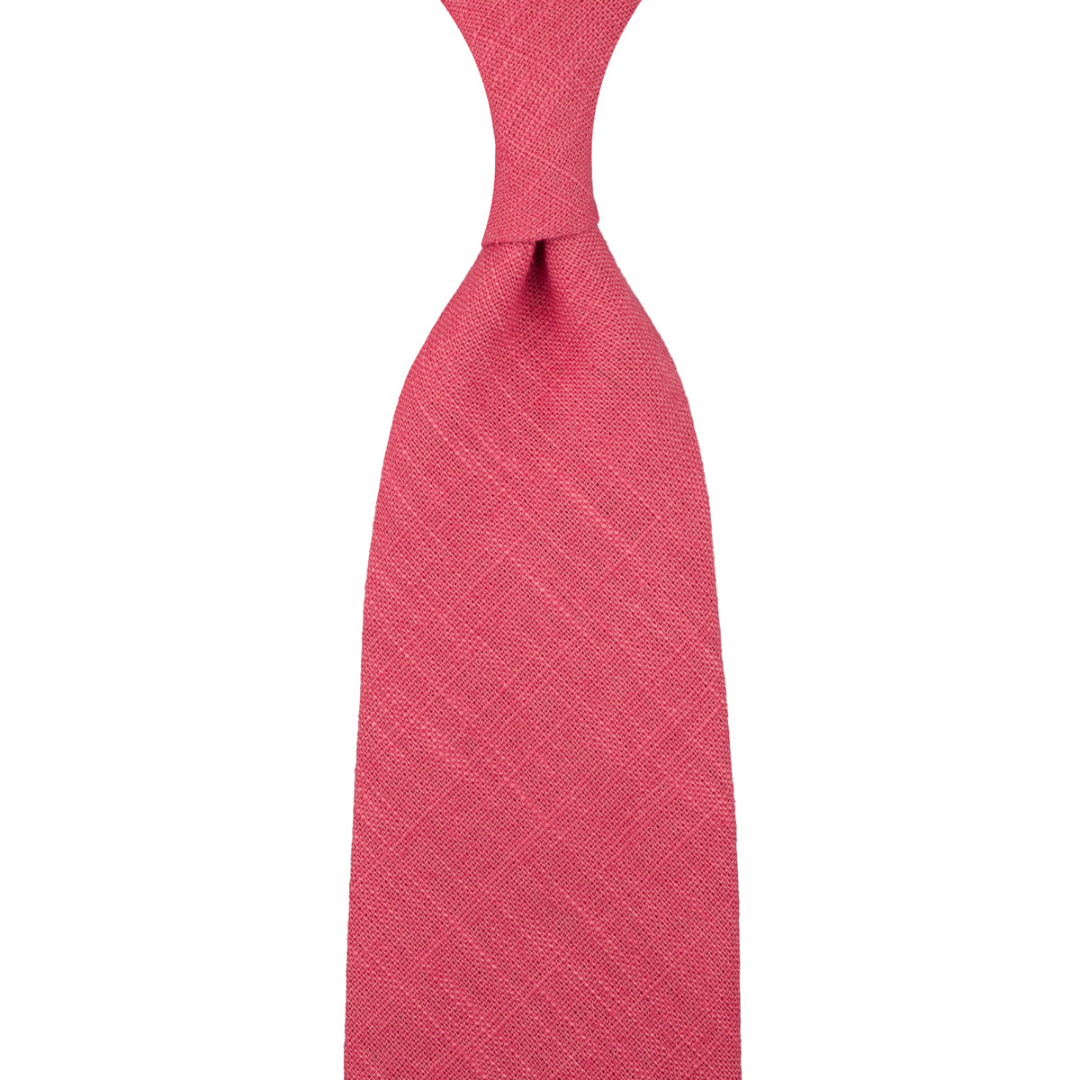 Japanese Ramie Tie - Hot Pink - Hand-Rolled