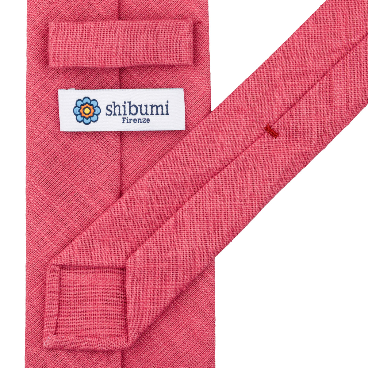 Japanese Ramie Tie - Hot Pink - Hand-Rolled