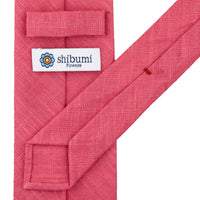 Japanese Ramie Tie - Hot Pink - Hand-Rolled