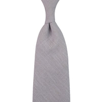 Japanese Ramie Tie - Grey - Hand-Rolled