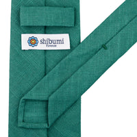 Japanese Ramie Tie - Sea Green - Hand-Rolled