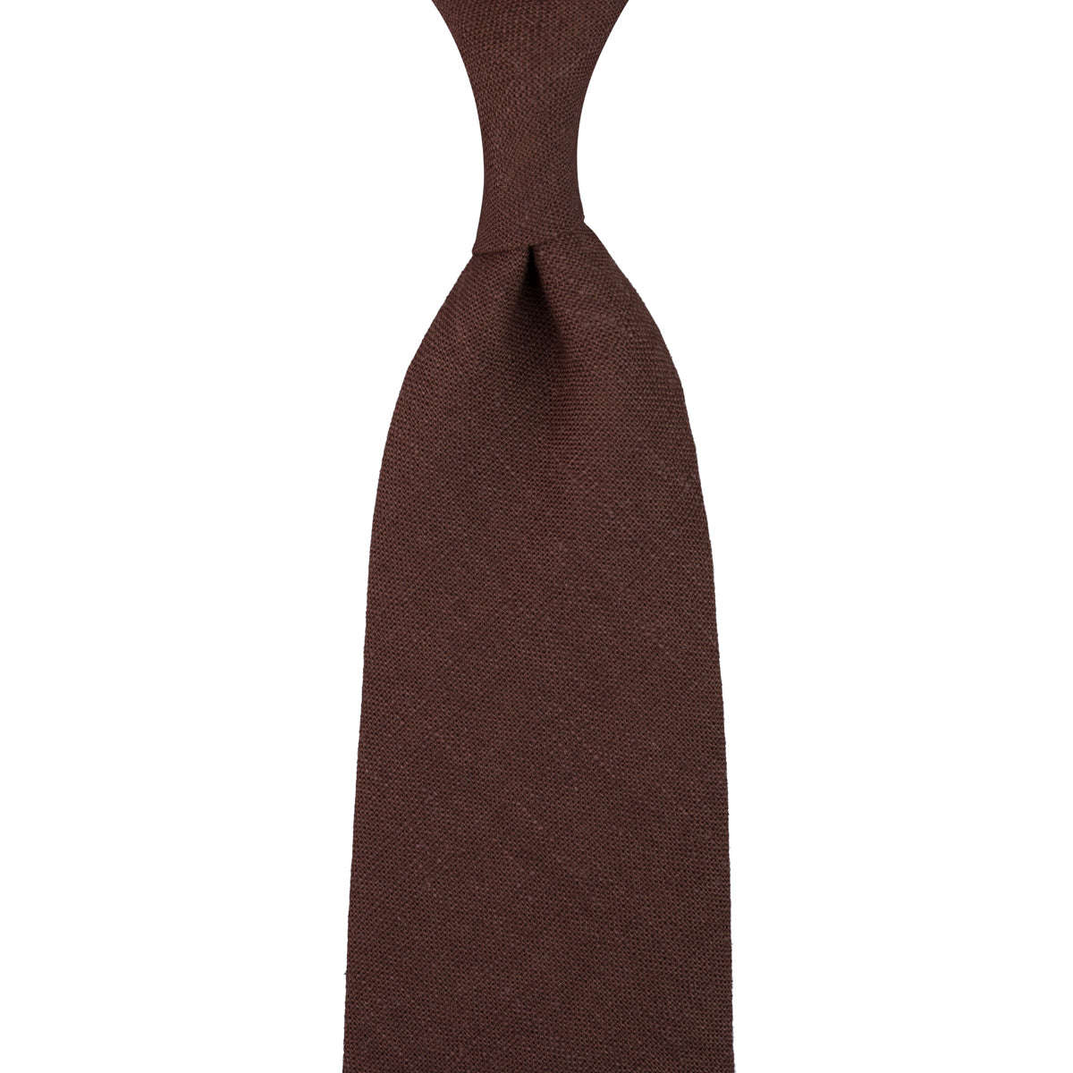Japanese Ramie Tie - Coffee - Hand-Rolled