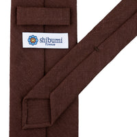 Japanese Ramie Tie - Coffee - Hand-Rolled