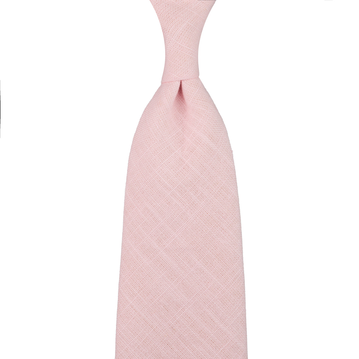 Japanese Ramie Tie - Pale Pink - Hand-Rolled