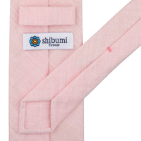 Japanese Ramie Tie - Pale Pink - Hand-Rolled