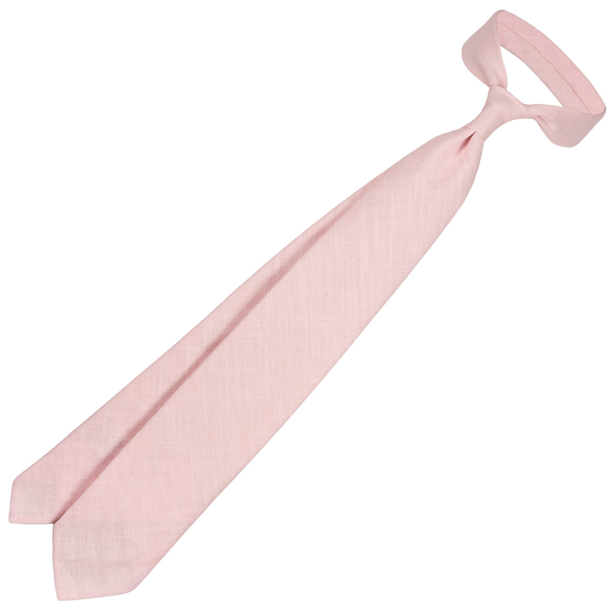 Japanese Ramie Tie - Pale Pink - Hand-Rolled