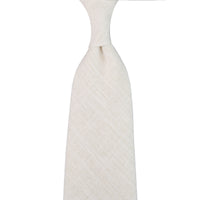 Japanese Ramie Tie - Ecru - Hand-Rolled