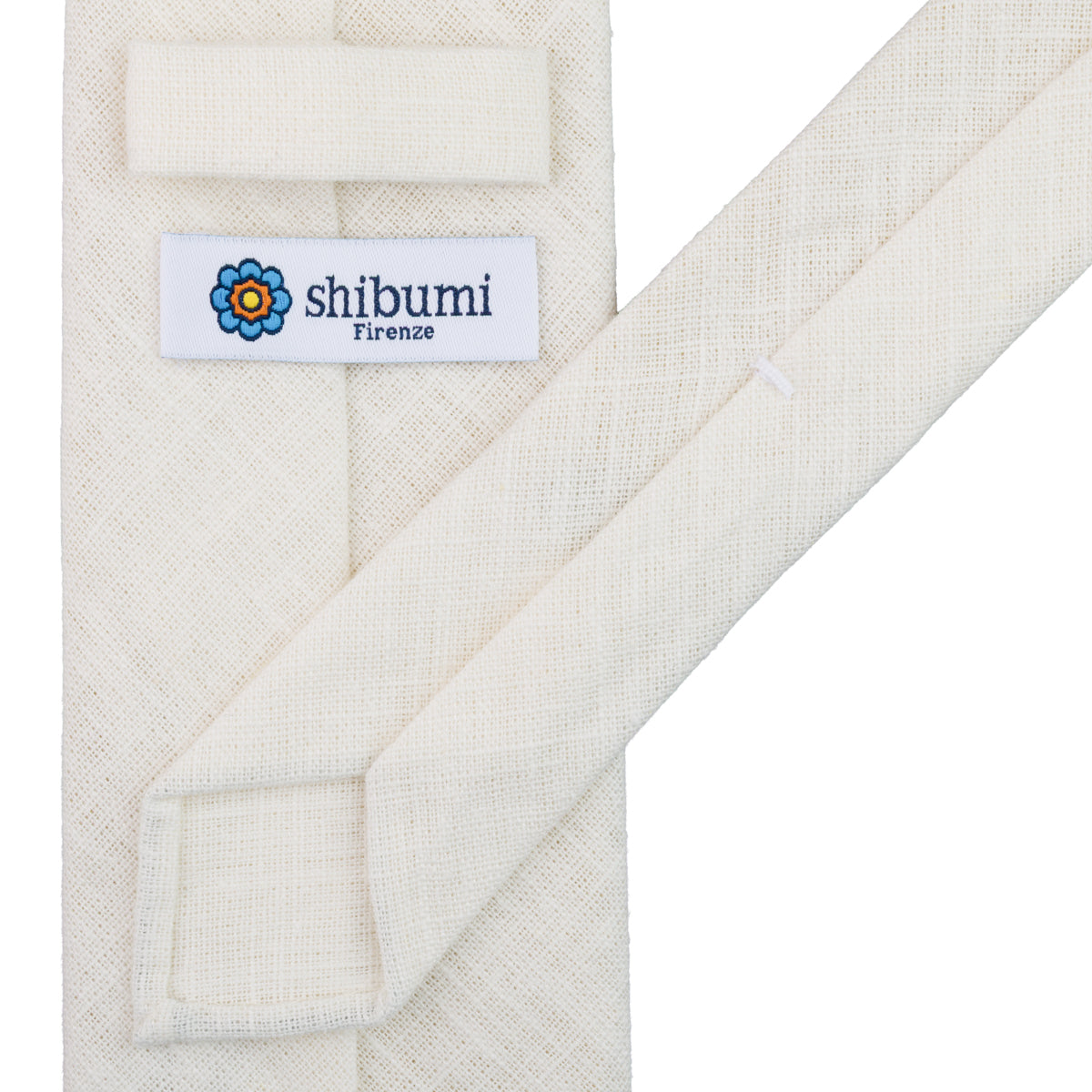 Japanese Ramie Tie - Ecru - Hand-Rolled