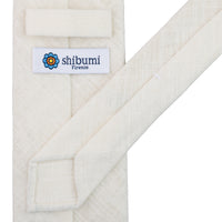 Japanese Ramie Tie - Ecru - Hand-Rolled