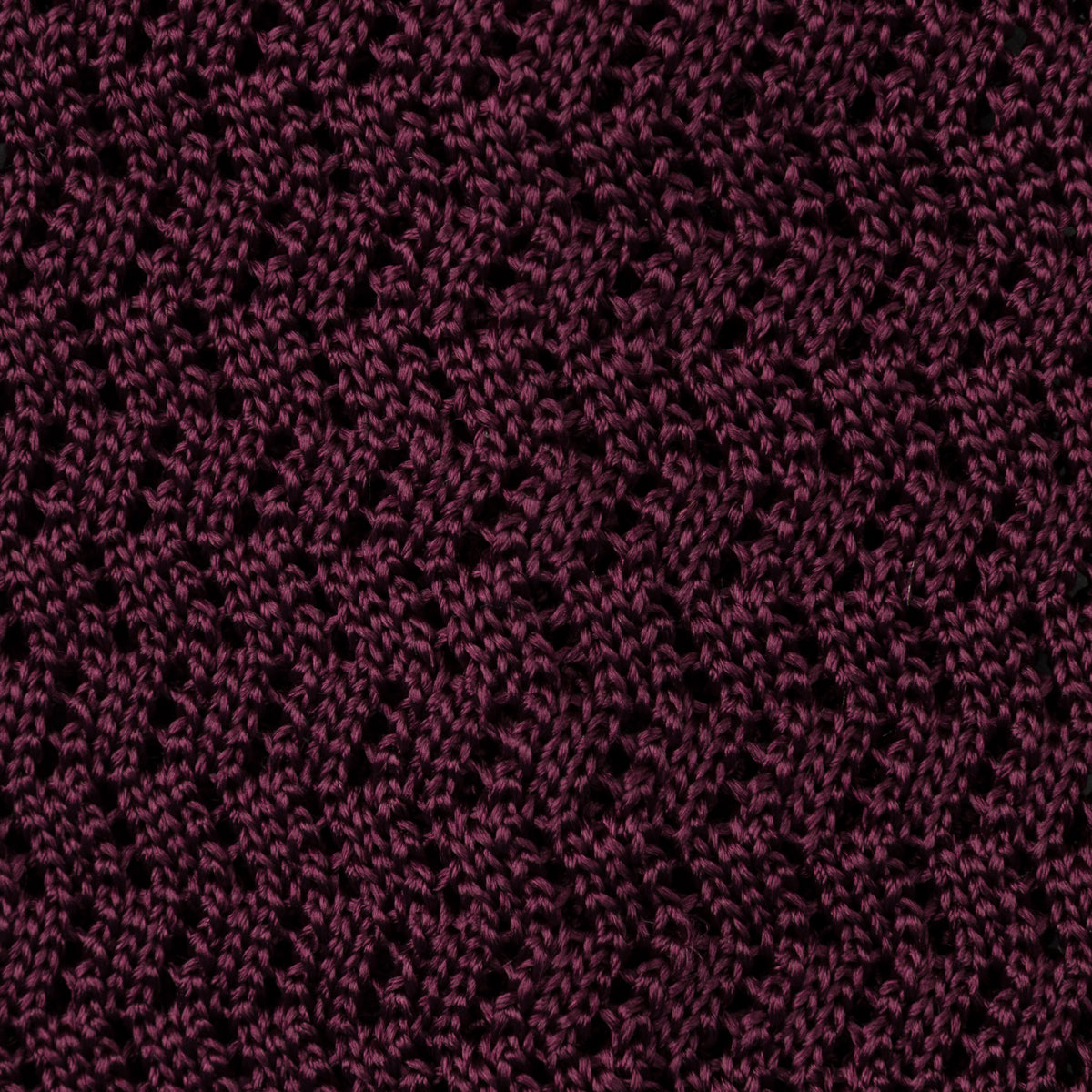Zigzag Silk Knit Tie - Wine