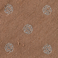 Shibumi-Flower Shantung Silk Tie - Beige - Hand-Rolled
