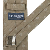 Shibumi-Flower Shantung Silk Tie - Rosemary - Hand-Rolled