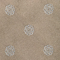 Shibumi-Flower Jacquard Silk Tie - Beige - Hand-Rolled