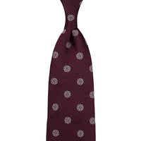 Shibumi-Flower Japanese Jacquard Silk Tie - Wine