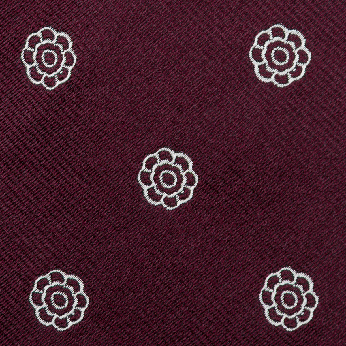 Shibumi-Flower Japanese Jacquard Silk Tie - Wine