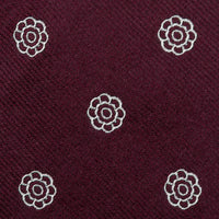 Shibumi-Flower Japanese Jacquard Silk Tie - Wine