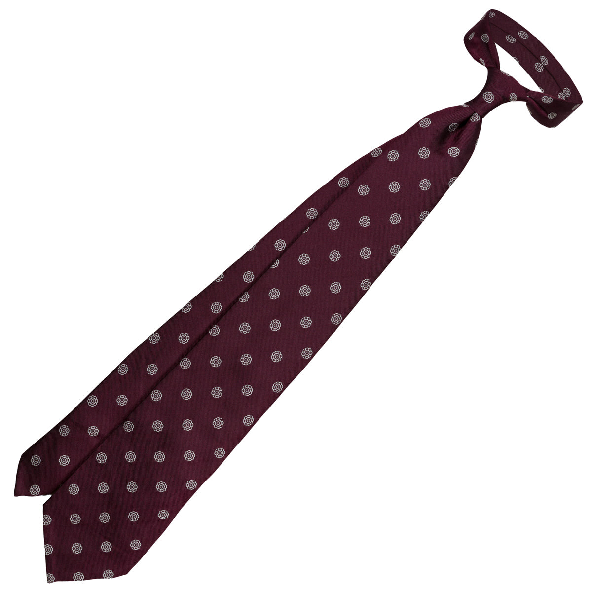 Shibumi-Flower Japanese Jacquard Silk Tie - Wine