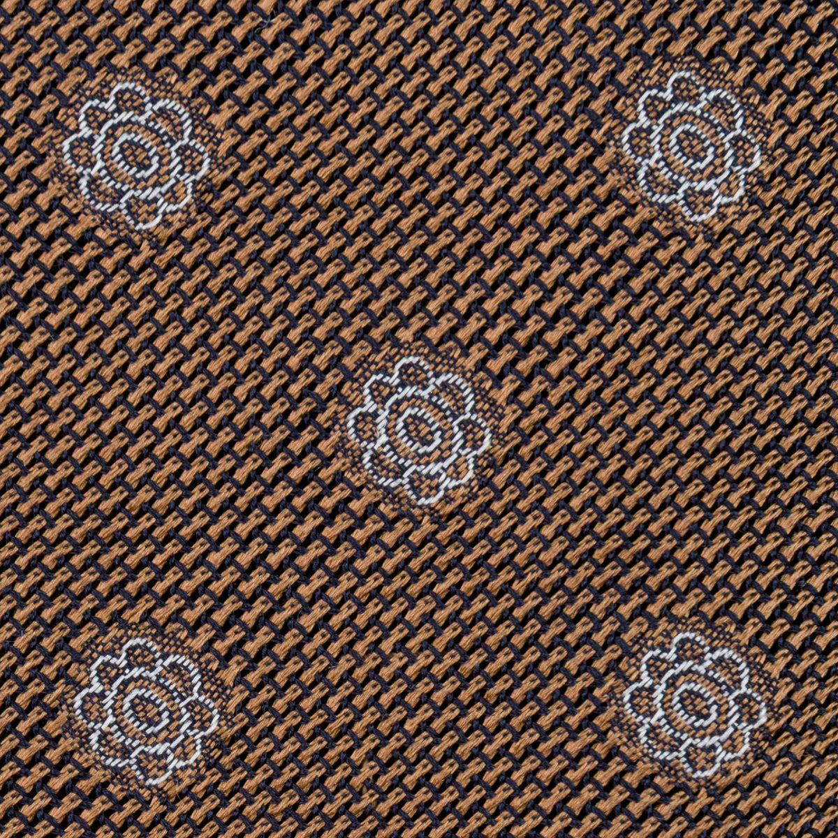 Shibumi-Flower Fina Grenadine Silk Tie - Beige
