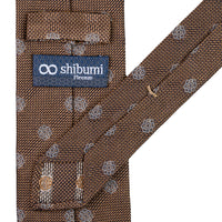 Shibumi-Flower Fina Grenadine Silk Tie - Beige