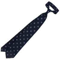 Shibumi-Flower Fina Grenadine Silk Tie - Navy